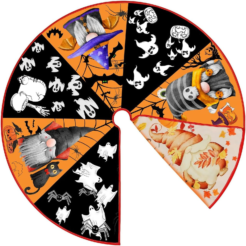 15 Inch Mini Halloween Tree Skirt Fall Thanksgiving Day Tree Skirt Small Reve...