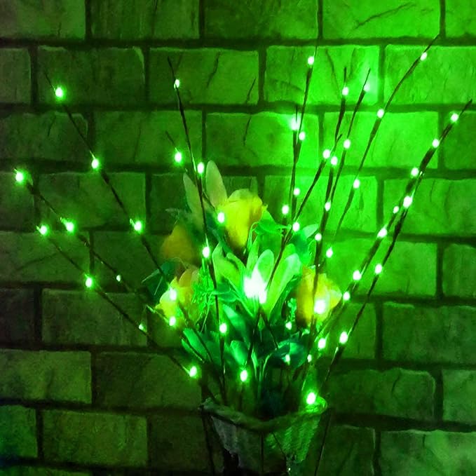 MENCH Branch Lights,6 Pcs Twig Light USB&Battery Powered 8 Flashing Modes...