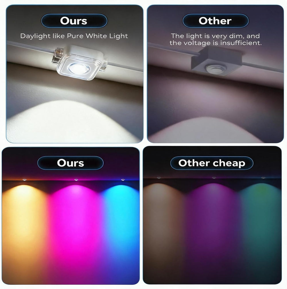 Permanent Outdoor Lights 150ft RGB+IC Outdoor String Lights App&Voice Con...