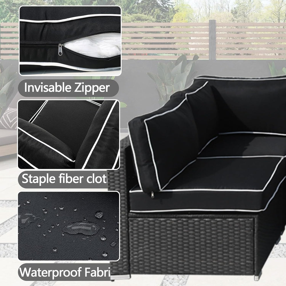 14 Pcs Patio Cushion Covers Replacement Outdoor Couch Cushions Covers Splashp...