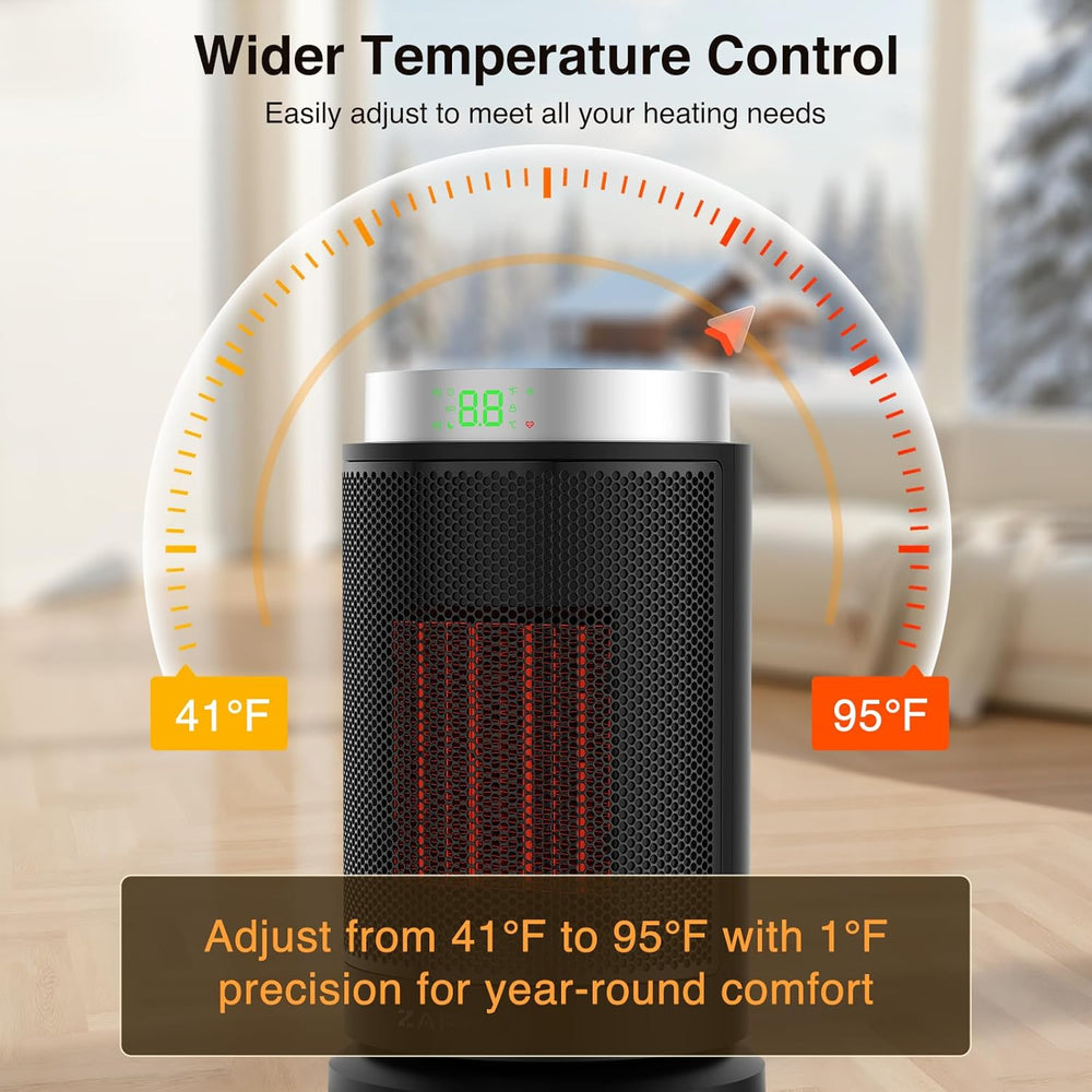 ZAFRO Space Heater, Ultra Quiet Portable Electric Heaters for Indoor Use with...