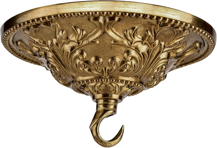 5.9 inches Chandelier Brass Canopy, Mounting Plate Kit for Ceiling Lights, Decorative Design, Vintage Style