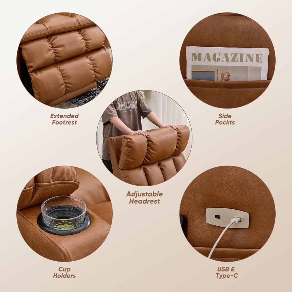 Dual Motor Power Lift Recliner Chair for Elderly with Massage and Heat,Zero G...