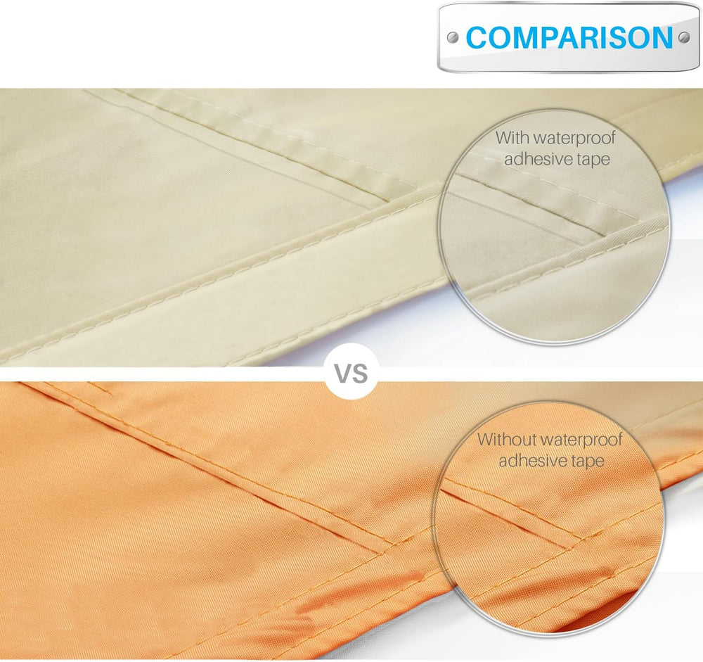 Patio Paradise 12' x 12' x 17' Waterproof Sun Shade Sail Triangle...
