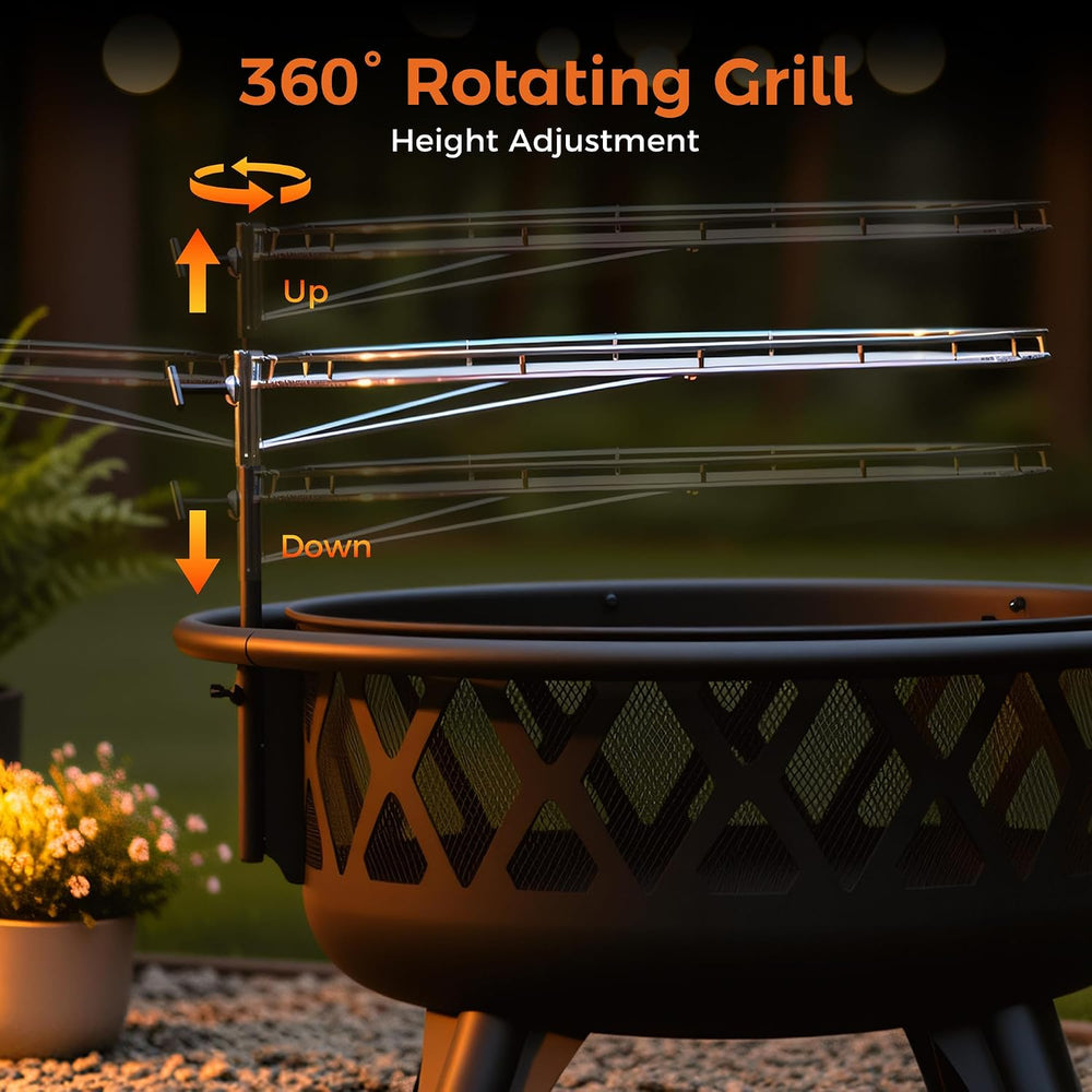 Bali Outdoors Outdoor Fire Pits for Outside Wood Burning Fire Pit for Wood