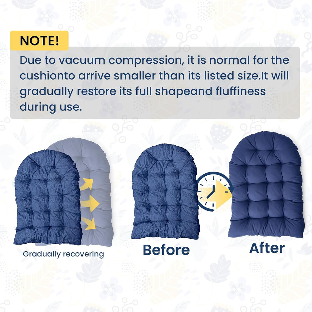 Outdoor Egg Chair Cushion Replacement, Waterproof Hanging Chair Cushion with ...