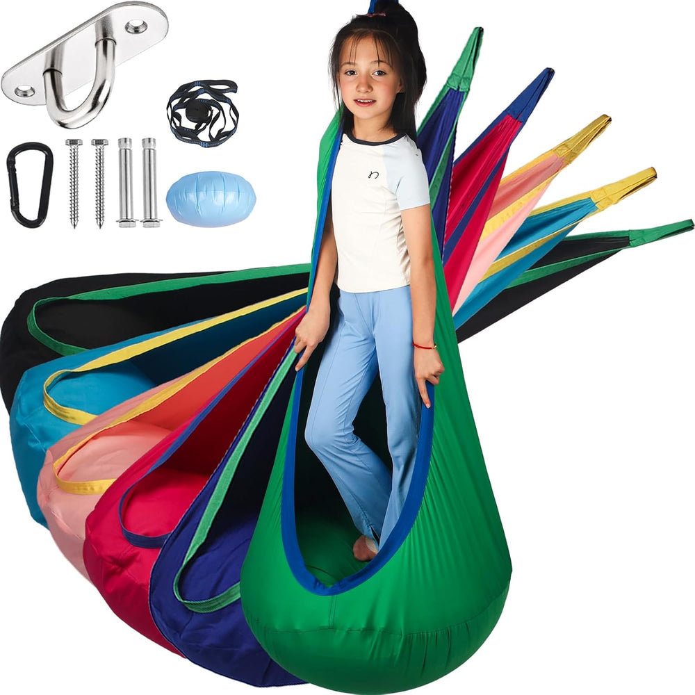 Sensory Pod Swing Hanging Seat Hammock Chair (Green)