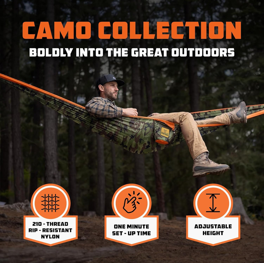 Wise Owl Outfitters Camping Hammock – 500lbs Portable Hammock with Tree Strap...