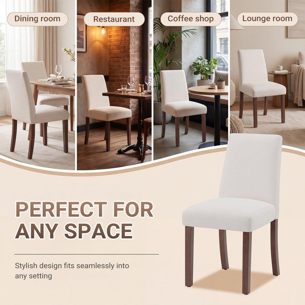 MALOL Modern Dining Chairs Set of 4, Upholstered Kitchen Chairs with High Bac...