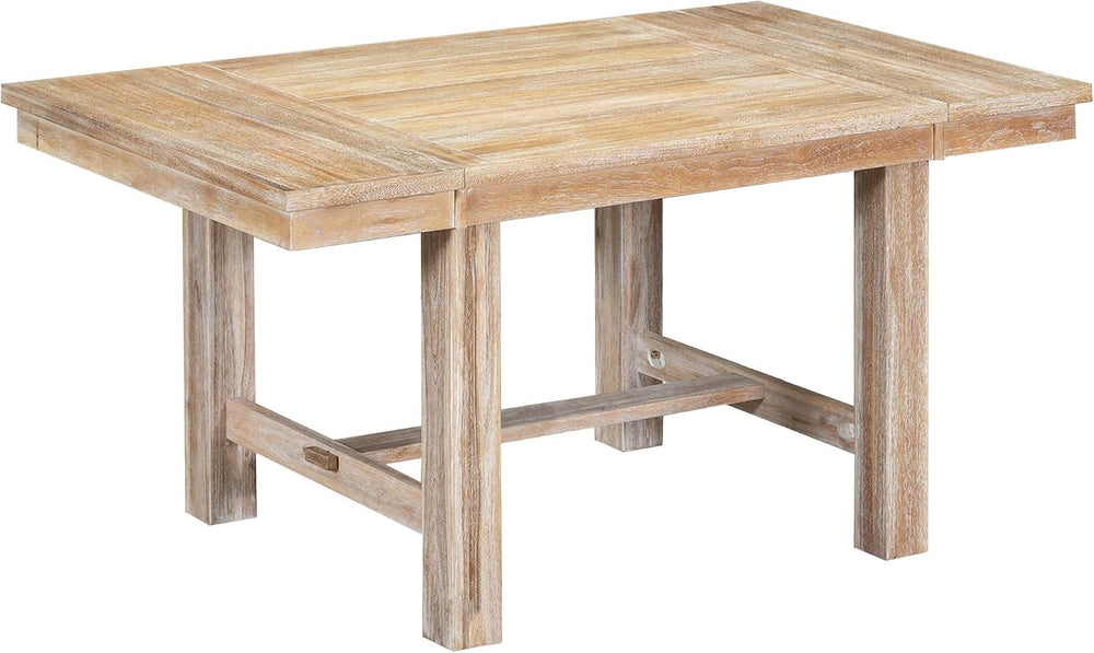 Farmhouse 6-Piece Extendable Dining Room Table Sets, Acacia Wood 82''...