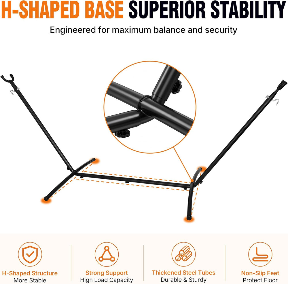 ZENY 9Ft Double Hammock Stand, Heavy Duty Steel Hammock Frame