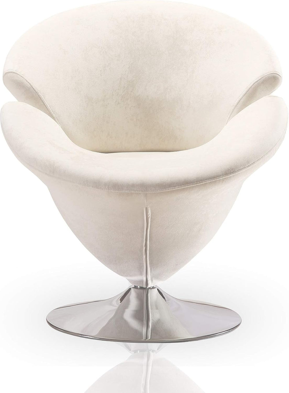 Manhattan Comfort Tulip Swivel Accent Chair Set of 2 with 360° Turn, Modern F...