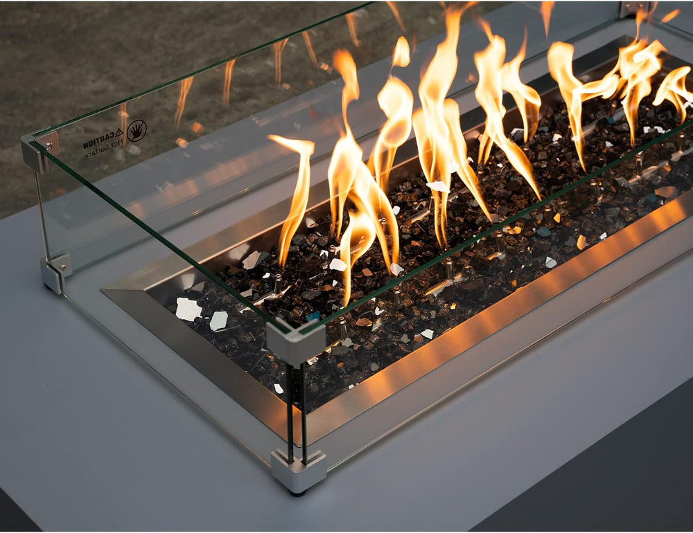 Stanbroil 10-Pound Tempered Fire Glass 1/2 inch, Onyx Black Reflective