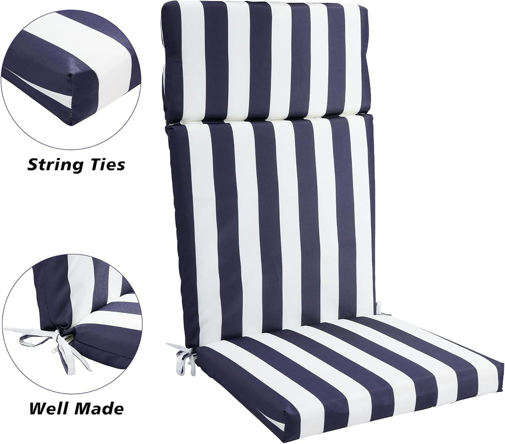 Adirondack Chair High Density Foam Cushions,High Back Outdoor Rocking Chair C...