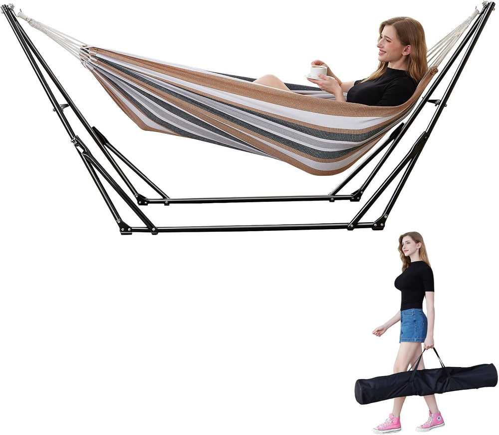 Portable Hammock with Stand for Outside or Inside,No Tree Required