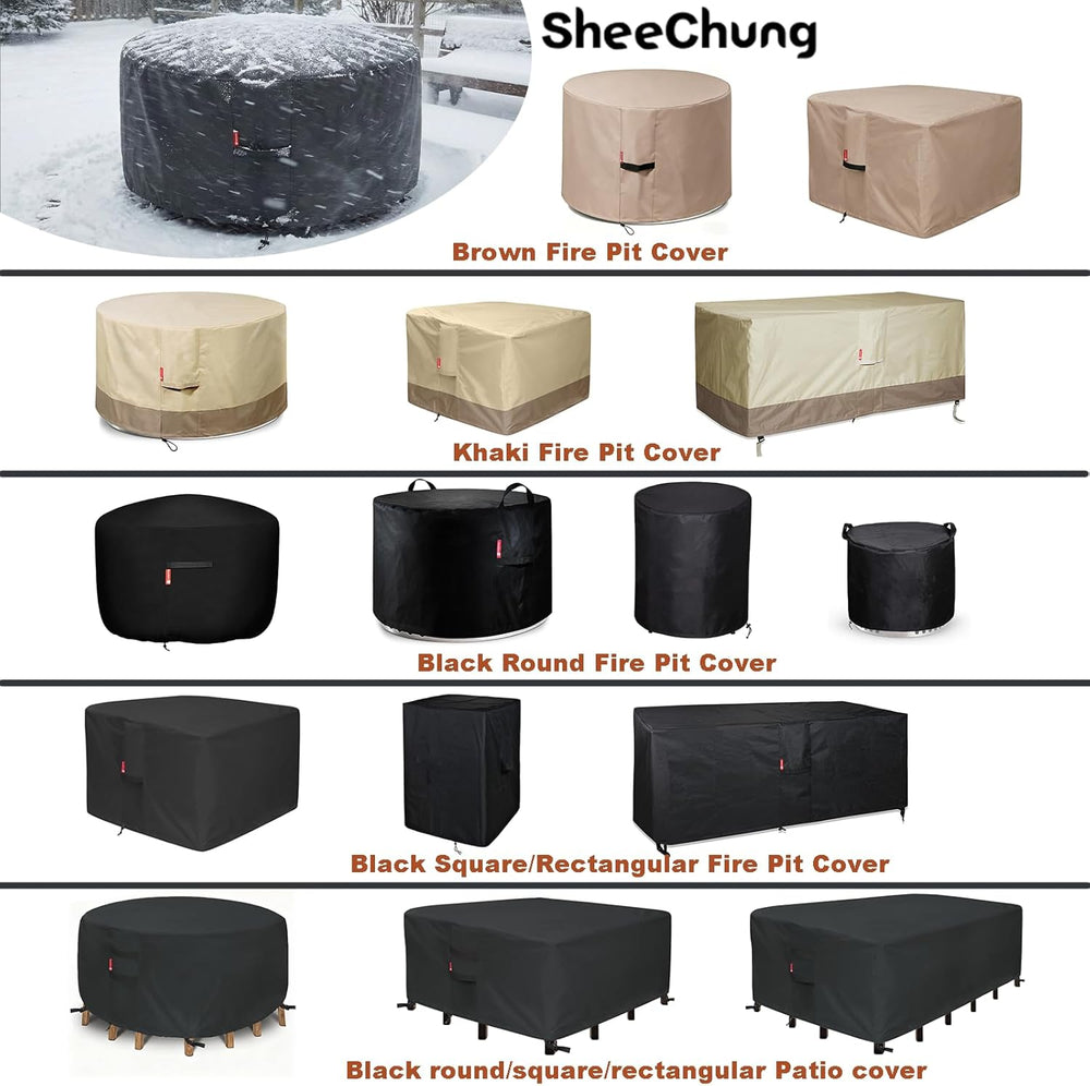 SheeChung Patio Furniture Cover Rectangular 110"L x 84"W x 28"...