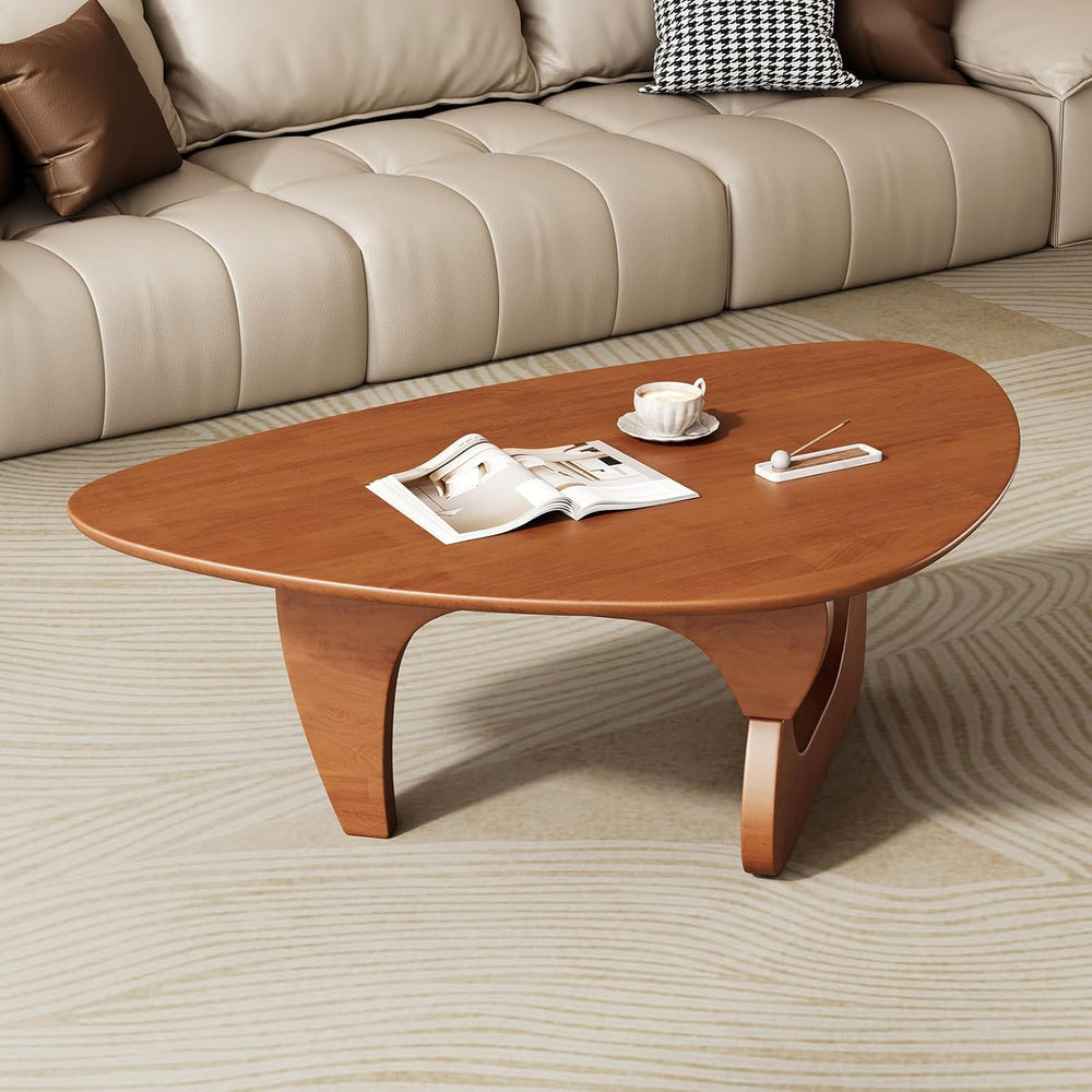Mid Century Modern Coffee Table - Walnut Wooden Coffee Table for Living Room,...