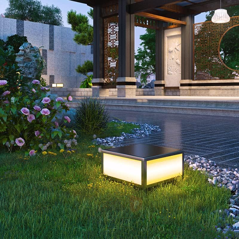 Pillar Lamp Post Light, Fence Deck Cap Light Lantern Column Lamp for Flat Sur...