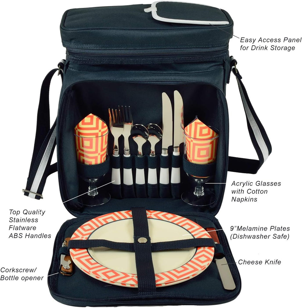 Picnic at Ascot Insulated Picnic Basket/Cooler Fully Equipped with Service fo...