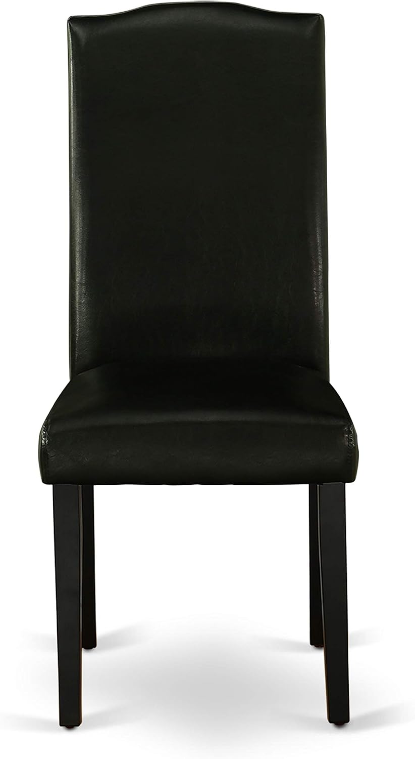 East West Furniture SHEN5-BLK-69 5 Piece Dining Room Table Set Includes a Rou...
