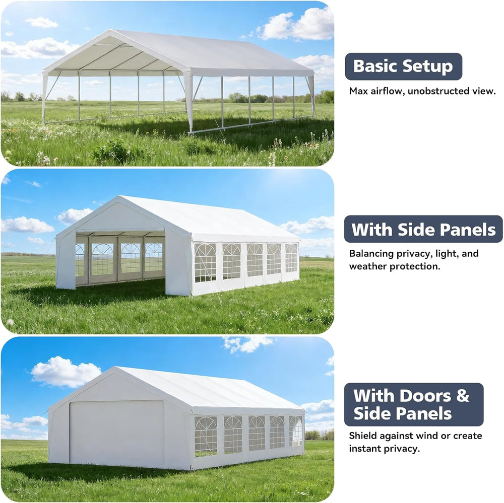 Party Tent 16x32 Canopy Heavy Duty, Waterproof Outdoor Event Tent with Remova...