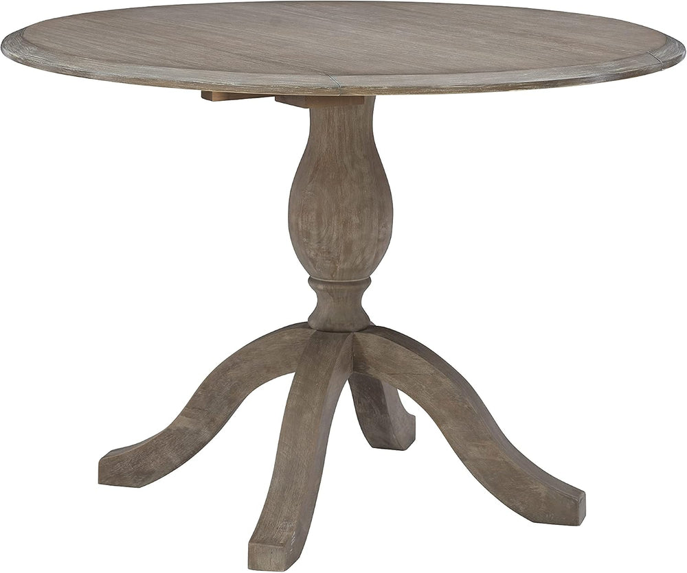 Linon Home Decor Mauro Antique Rustic Brown Drop Leaf Small Dining Table with...