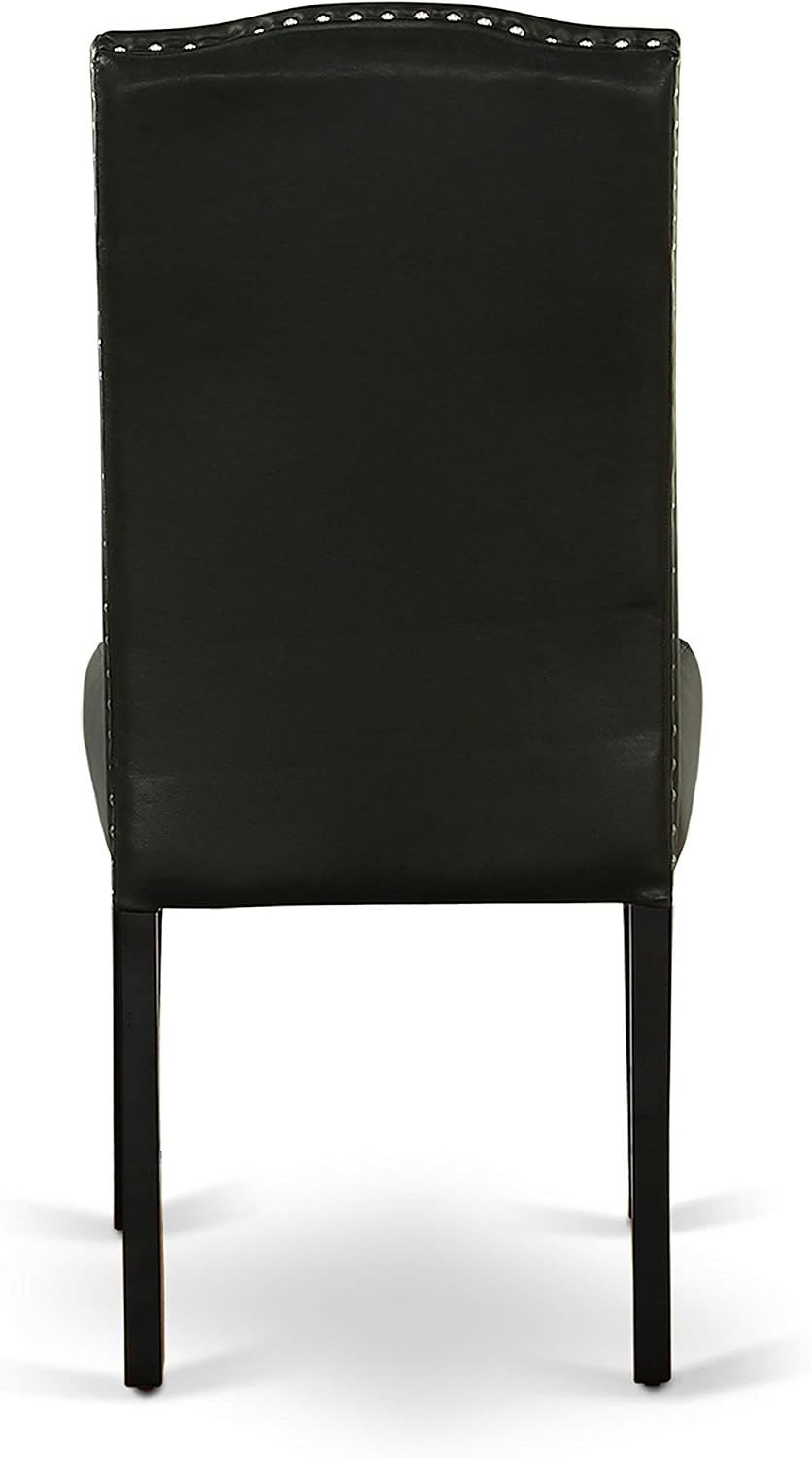 East West Furniture SHEN5-BLK-69 5 Piece Dining Room Table Set Includes a Rou...