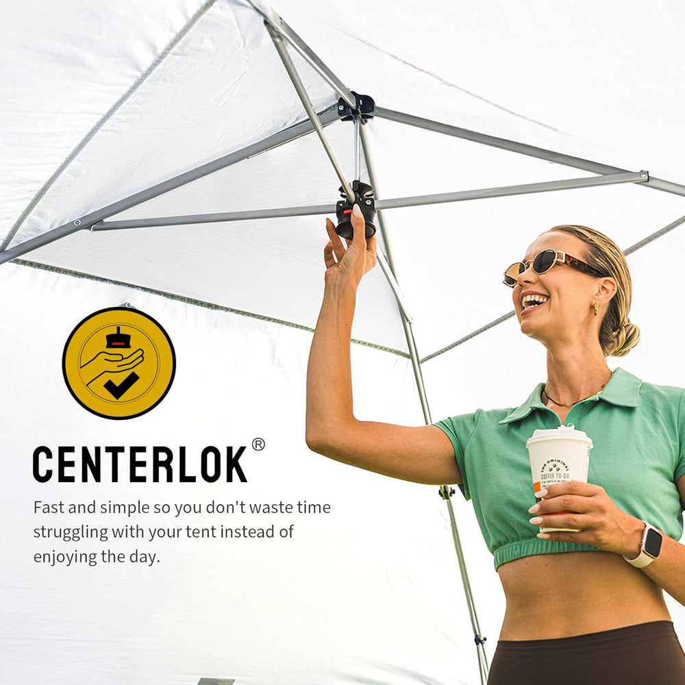 CROWN SHADES 10X10 Commercial Pop Up Canopy Tent with Sidewalls, Green