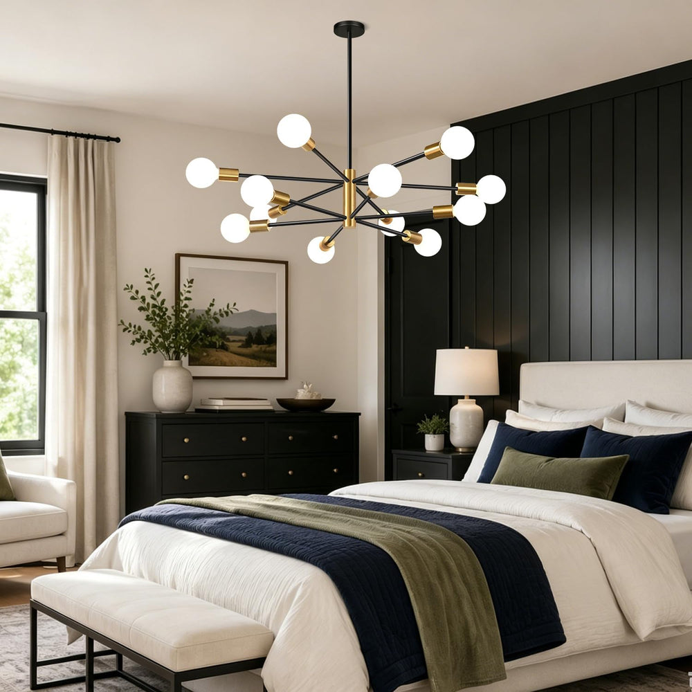 11"-52" Height Adjustable Modern Chandelier Ceiling Light Fixture, ...