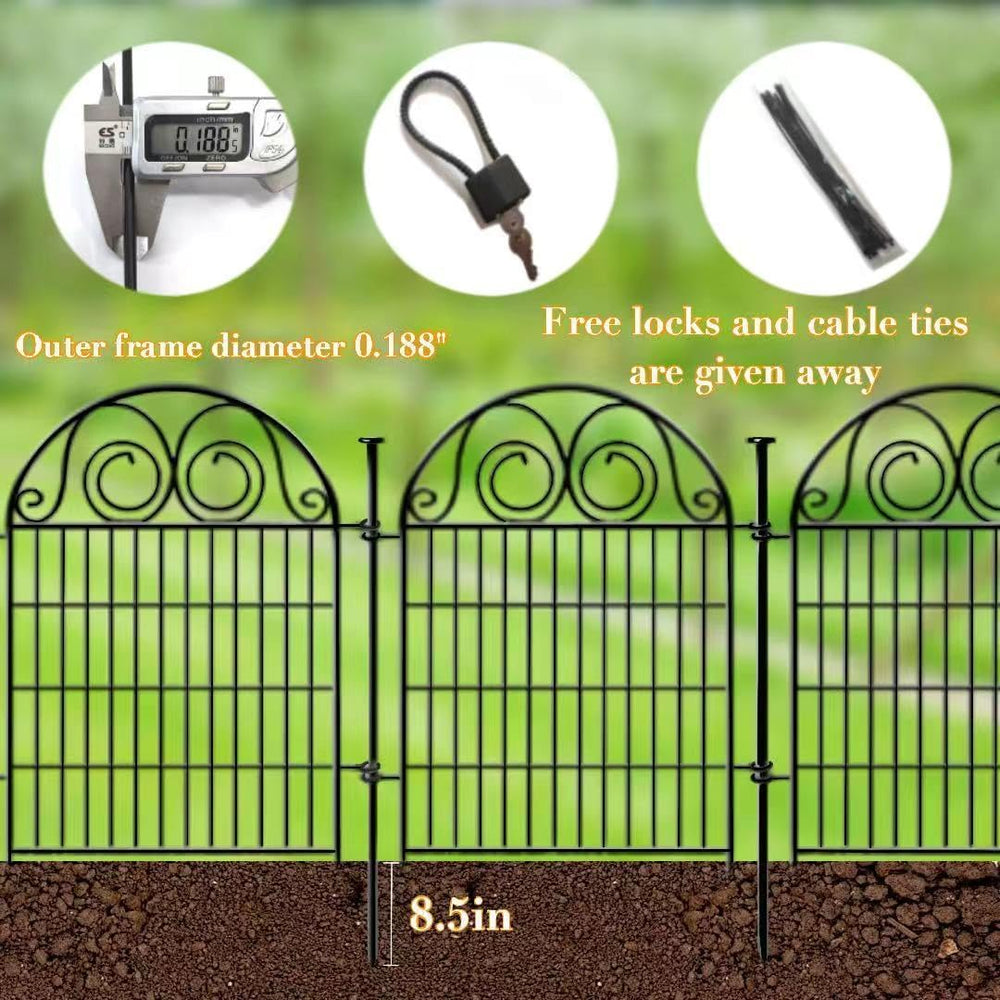 Getlay Garden Fencing 36 Inch High, 4 Panels Total Length 8.8 Ft Dog Fences O...