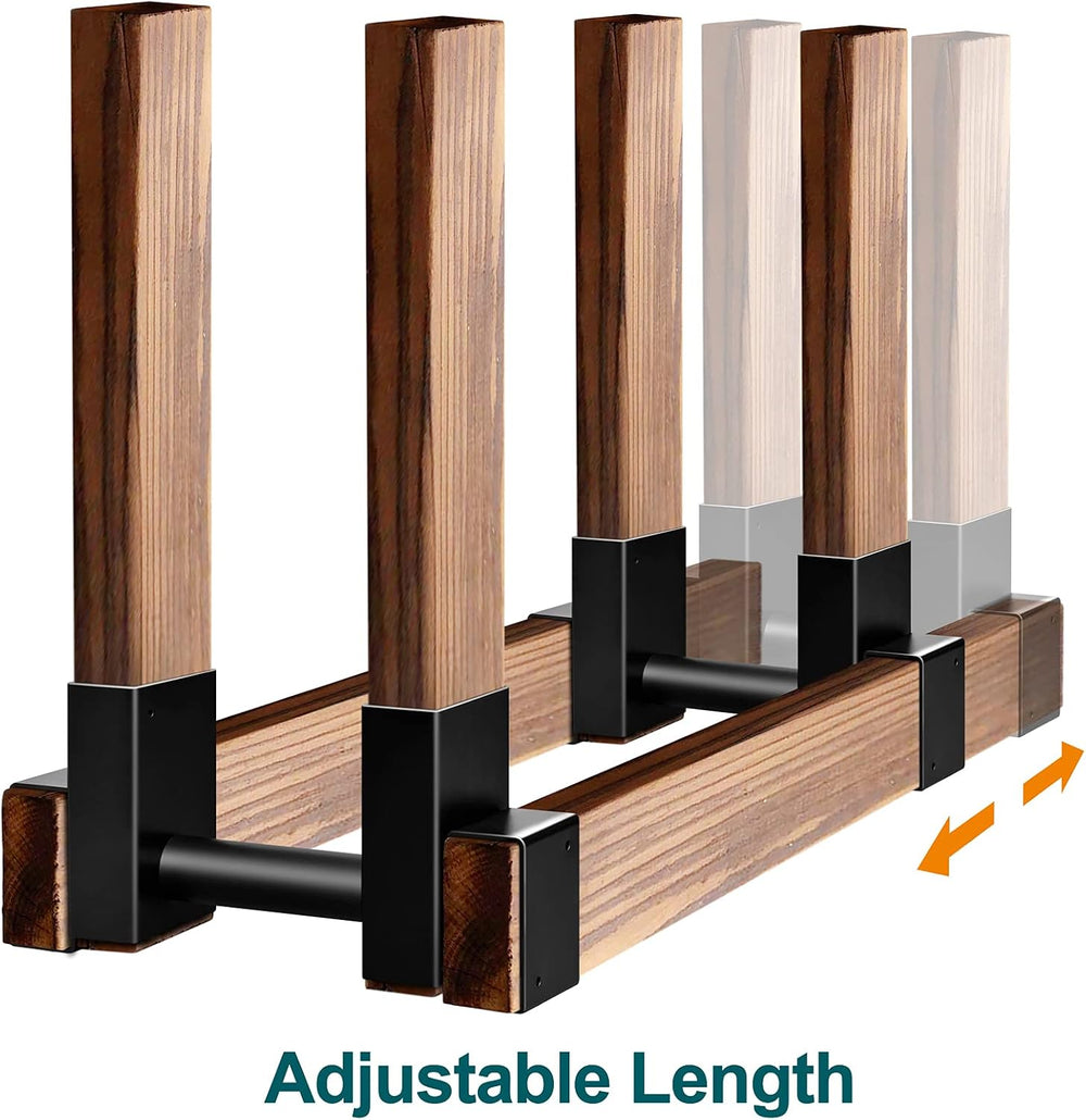 AMAGABELI GARDEN & HOME Set of 2pack Firewood Rack Brackets Outdoor Heavy...