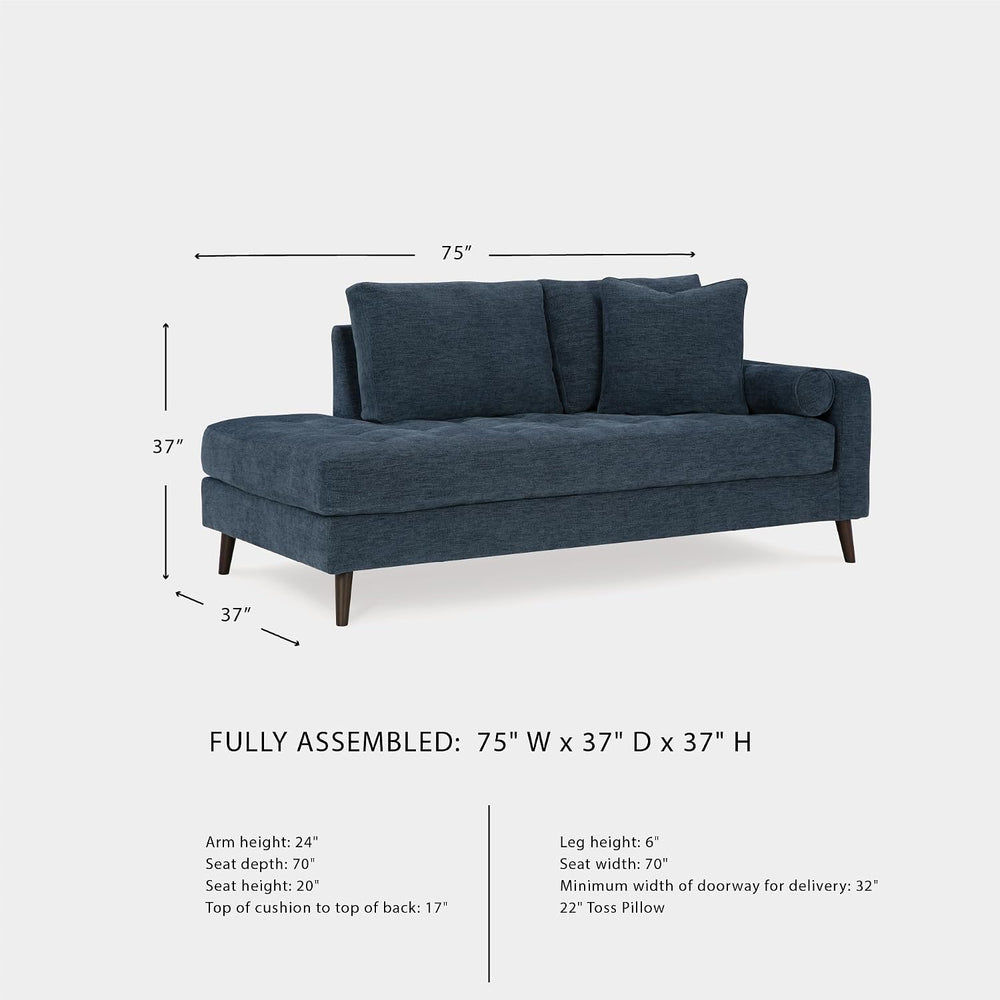 Signature Design by Ashley Bixler Mid-Century Modern Tufted Right-arm Facing ...