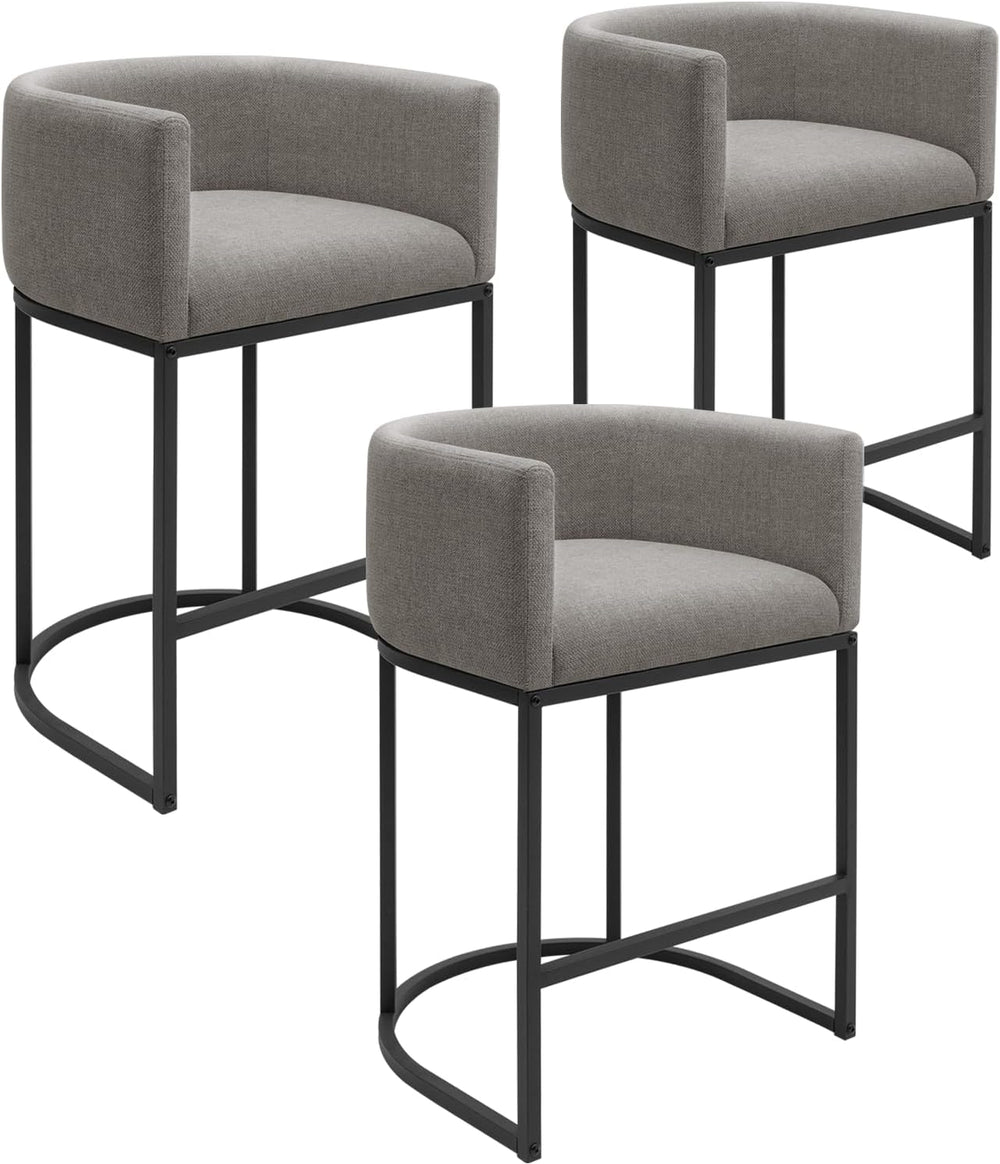 Counter Height Bar Stools Set of 3, 24 Inch Seat Height Barstools for Dining ...