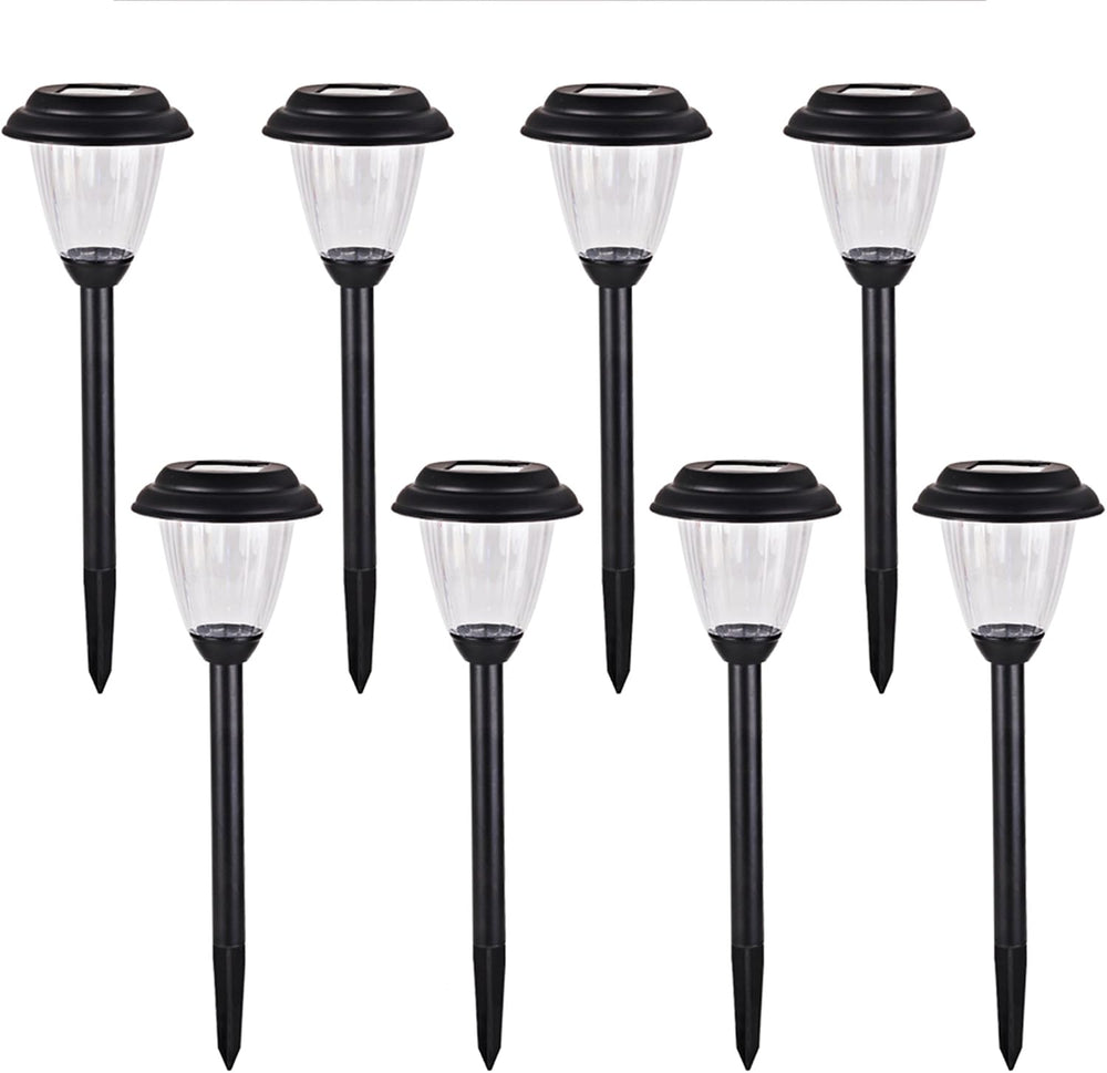 Solar Outdoor Pathway Lights Matt Black Stainless Steel Painted LED Lights fo...