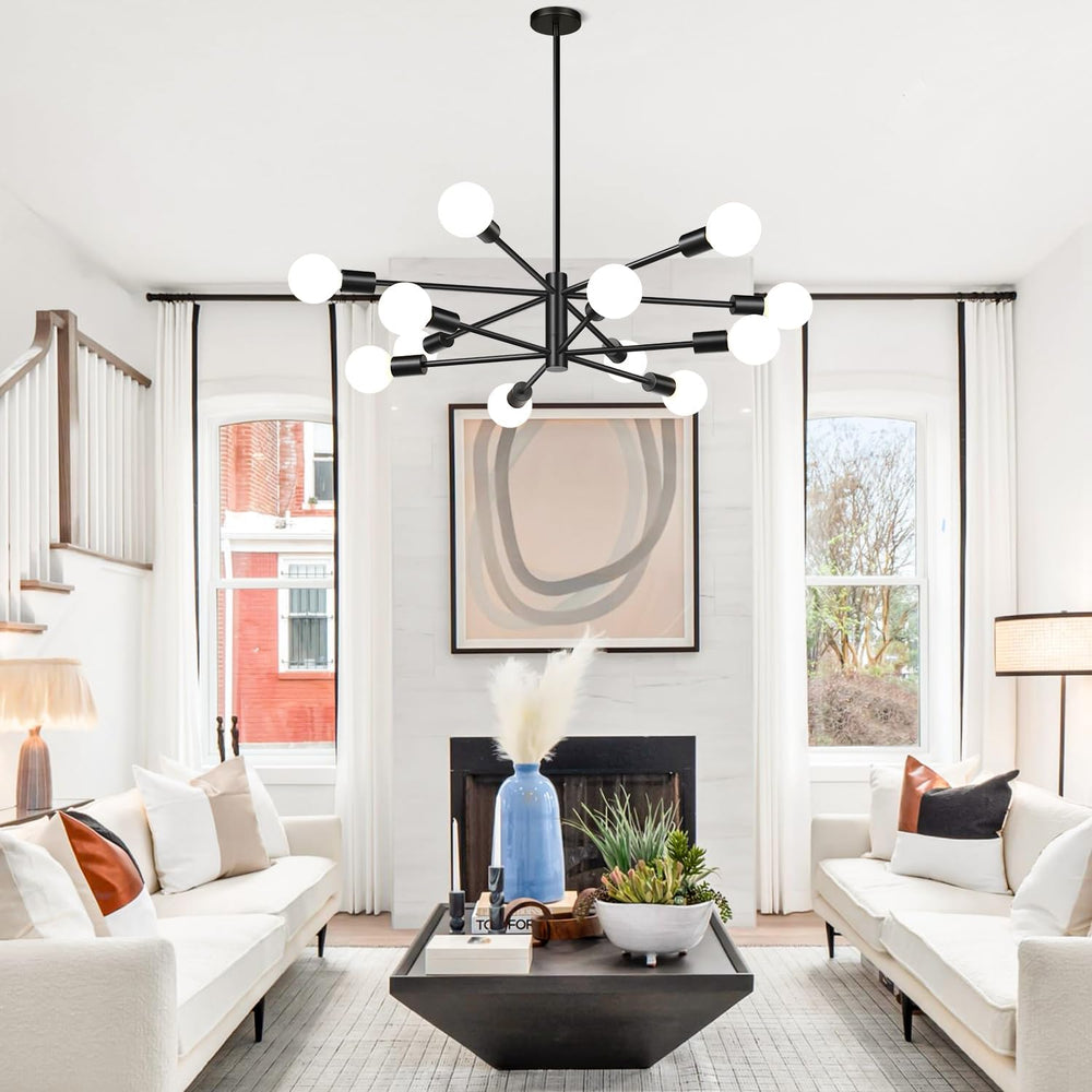 11"-52" Height Adjustable Modern Chandelier Ceiling Light Fixture, ...