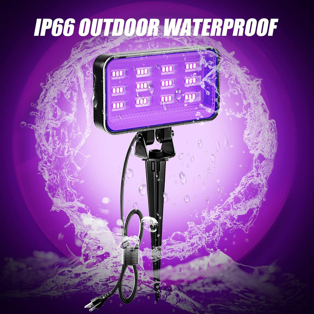 36W Halloween Black Light Spotlight Outdoor - High Power LED Outdoor Black Li...