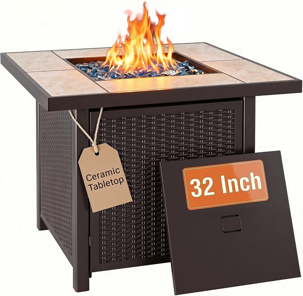 BALI OUTDOORS Propane Gas Fire Pit Table