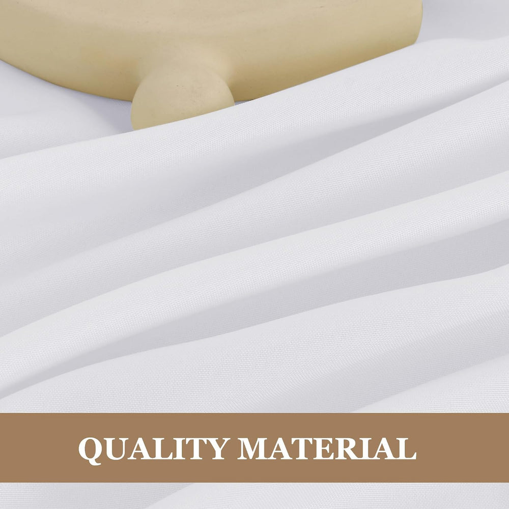 Fitable 6 Pack White Table Cloths 70x120 Inch for 6-8 Ft Rectangle Tables