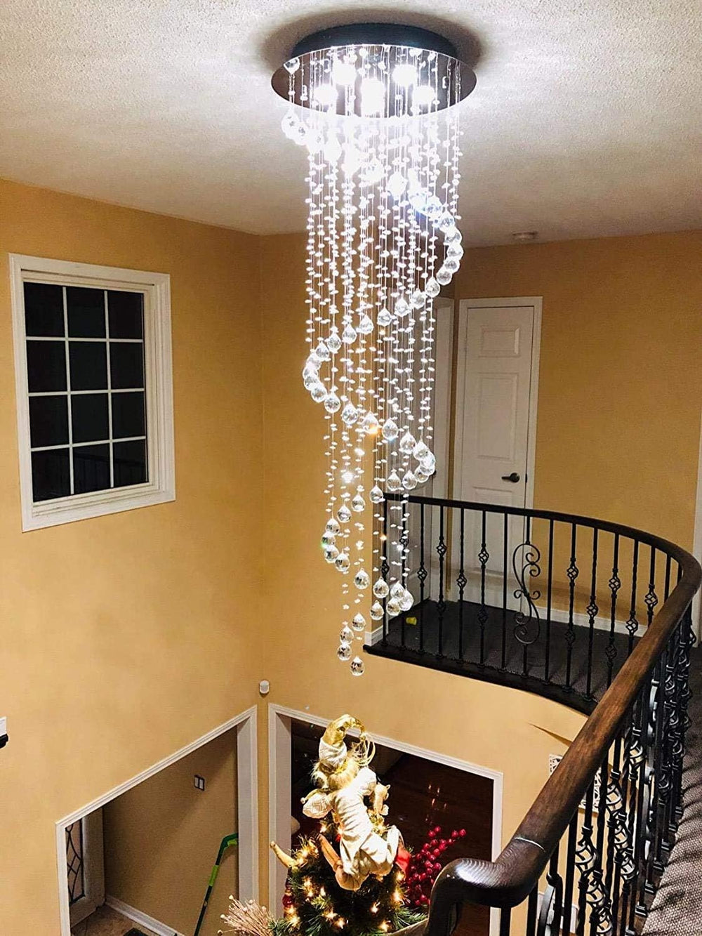 Modern Contemporary Swirl Chandelier Lighting for Foyer Dining Room Kitchen C...