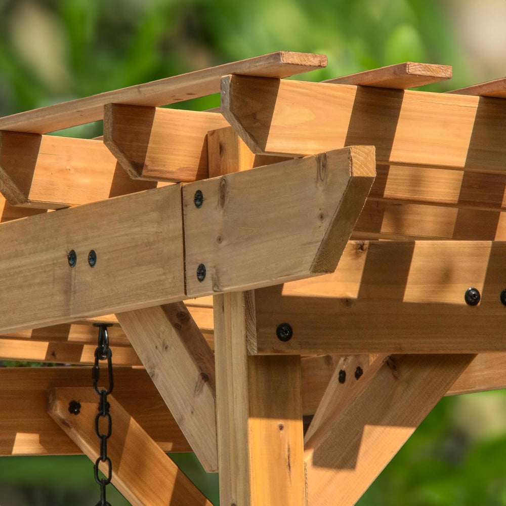 Backyard Discovery Callahan 8' x 5' Cedar Wood Outdoor Patio Pergola ...