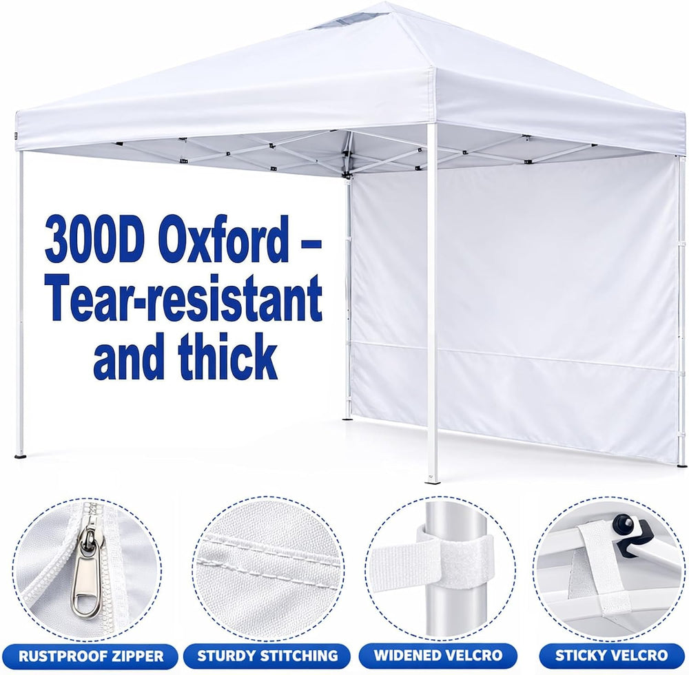 10' x 10' Canopy Sidewalls, 3 Pack Pop Up Canopy Walls, White