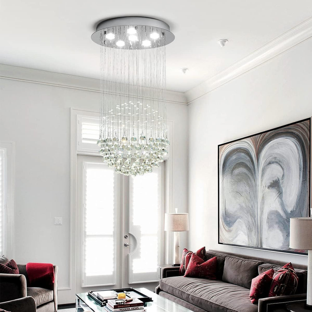 Saint Mossi Chandelier Modern K9 Crystal Raindrop Chandelier Lighting Flush m...