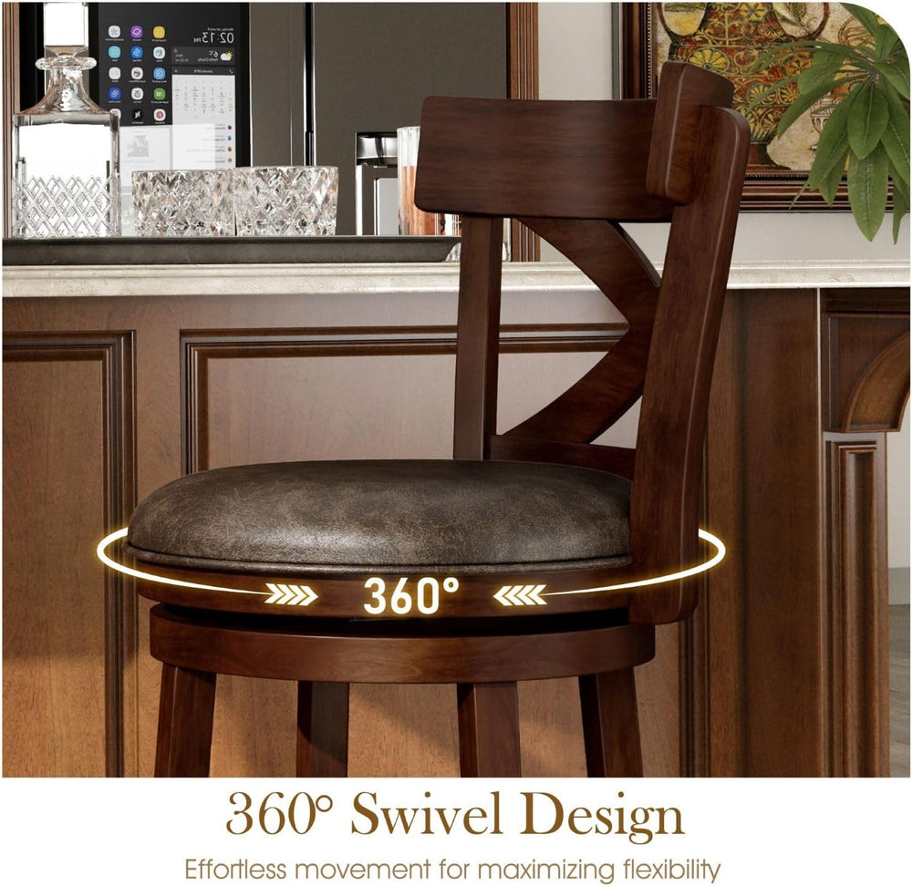 Sophia & William 30 Inch Swivel Bar Stools Set of 6, Bar Height Barstools