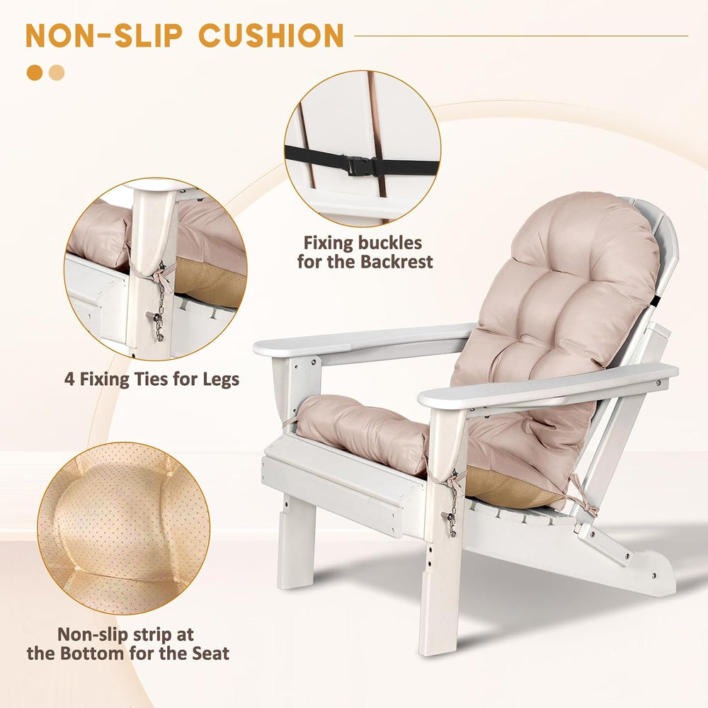 nalone 2 Pack Adirondack Cushion Rocking Chair Cushions High Back Adirondack ...