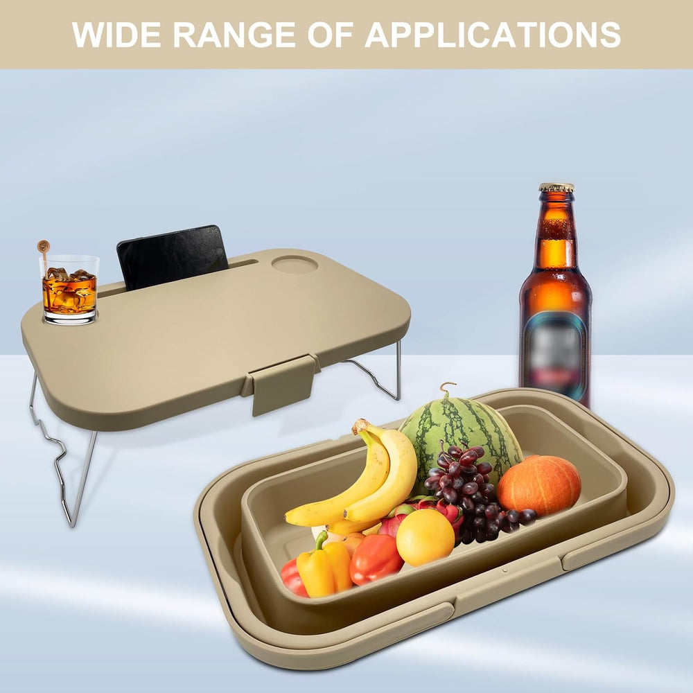 Foldable Picnic Basket Car Trunk Organiser, Khaki
