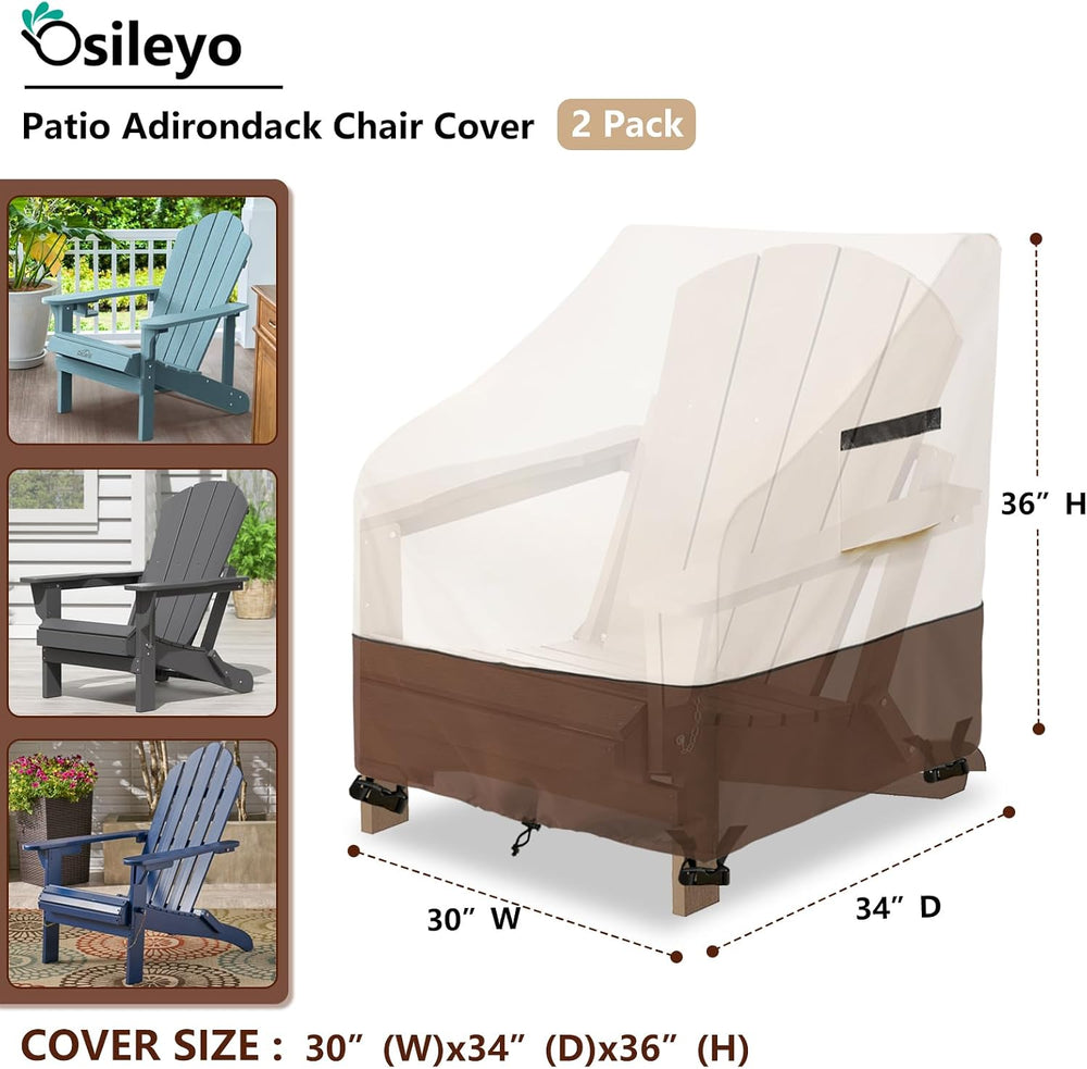 Patio Chair Covers,Waterproof Heavy Duty Patio Furniture Covers for Adirondac...