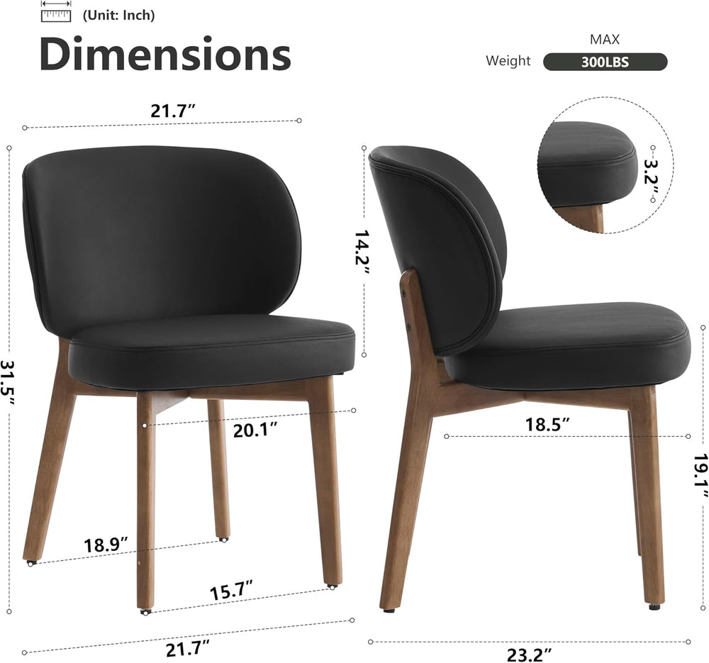 YOUNIKE Dining Chairs Set of 4 Modern Kitchen Dining Room Chairs Black