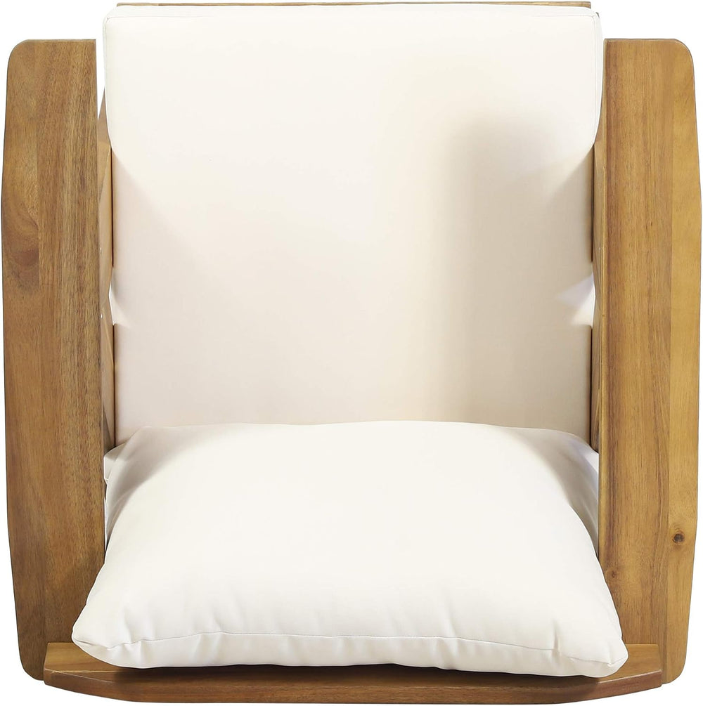 Christopher Knight Home Arcola Outdoor Club Chair with Cushion - Acacia Wood ...