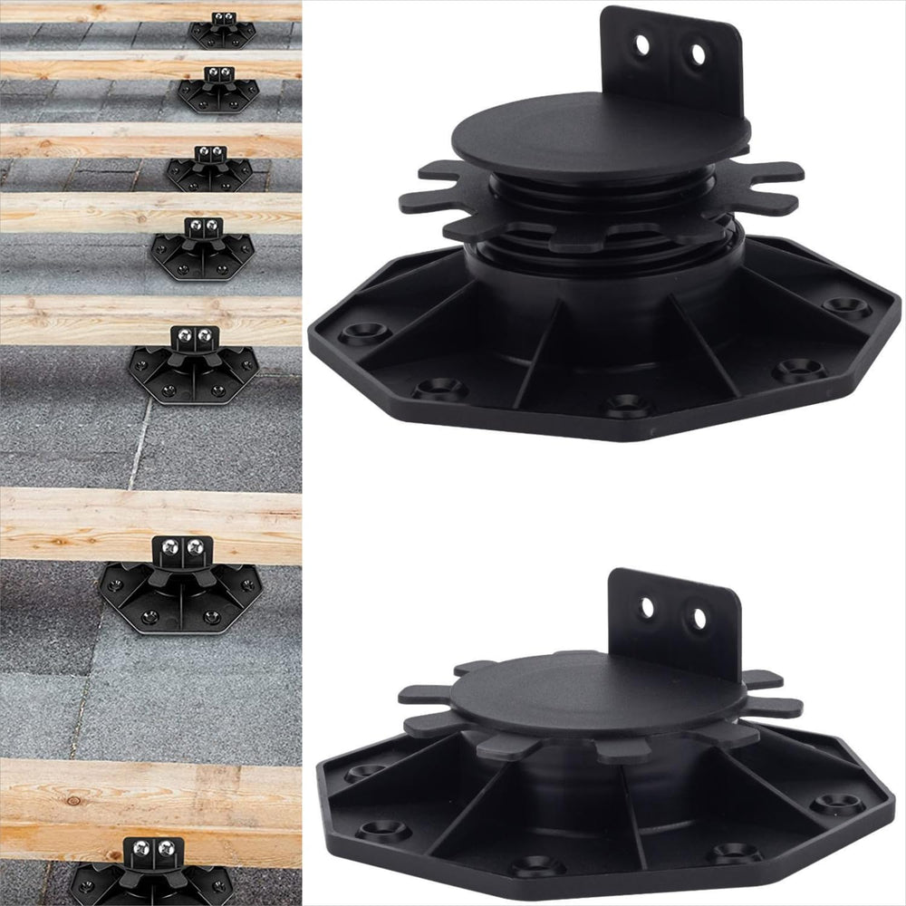 12Pack Adjustable Deck Support Pedestal - Base Support for Floating Deck Plat...