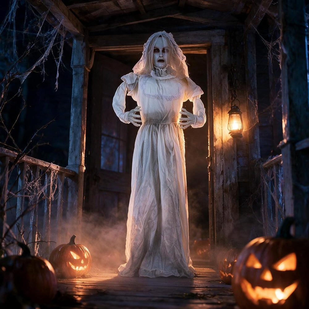 5.5FT Ghost Bride Halloween Animatronics Outdoor Decoration